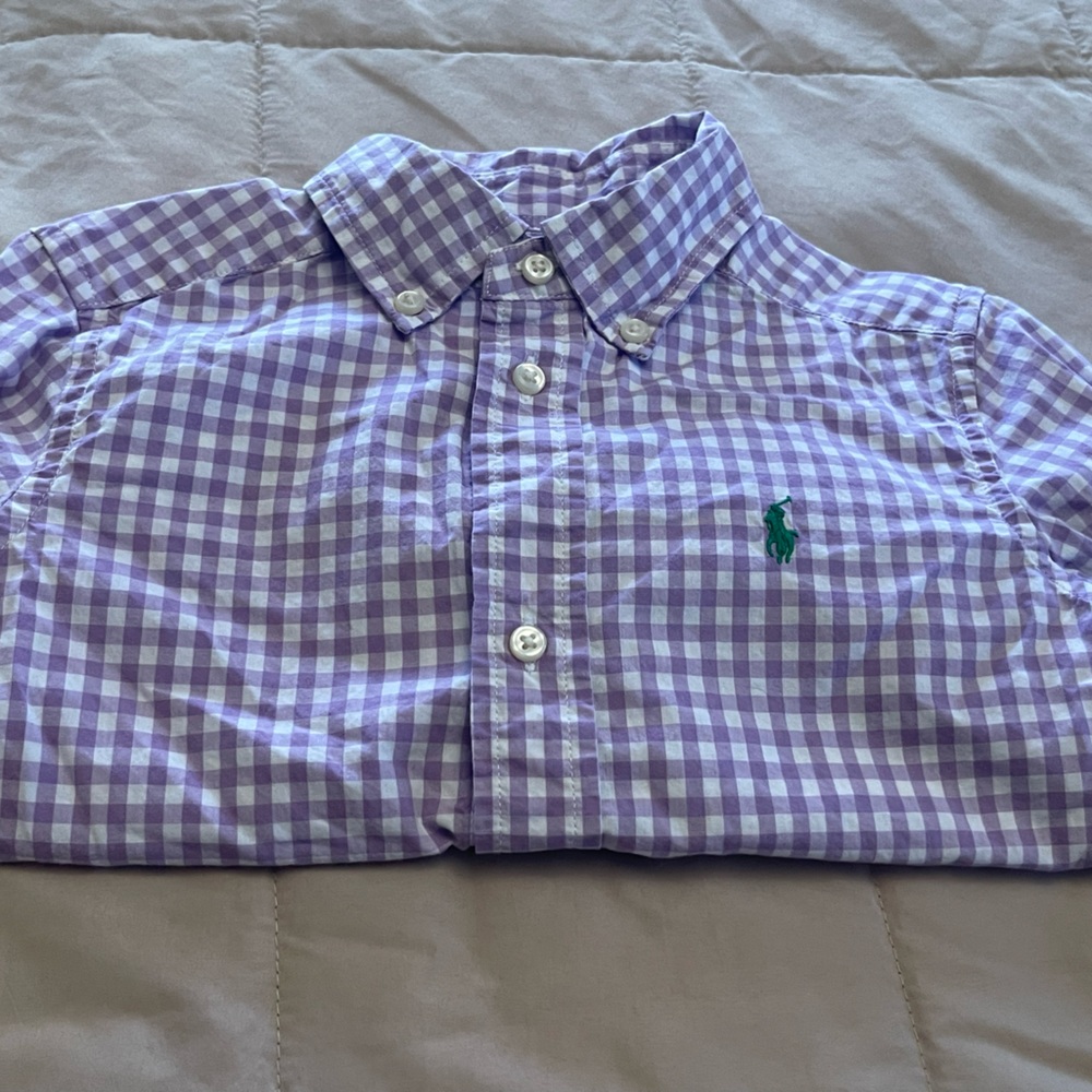 Ralph Lauren buttoned down 3T purple and white